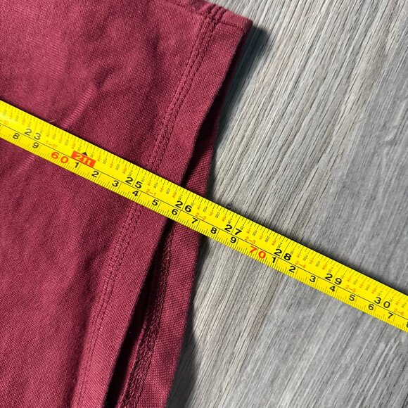 L.L. Bean Men's BeanBuilt Cotton Short-Sleeve Tee - Dark Red - Picture 6 of 6